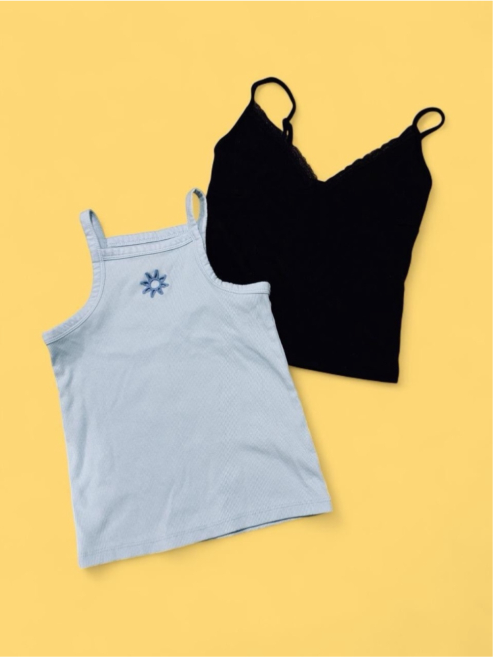 Y2K Kidcore Tank Top Bundle XS 10/12 No Boundaries Cat & Jack Cami Blue Black